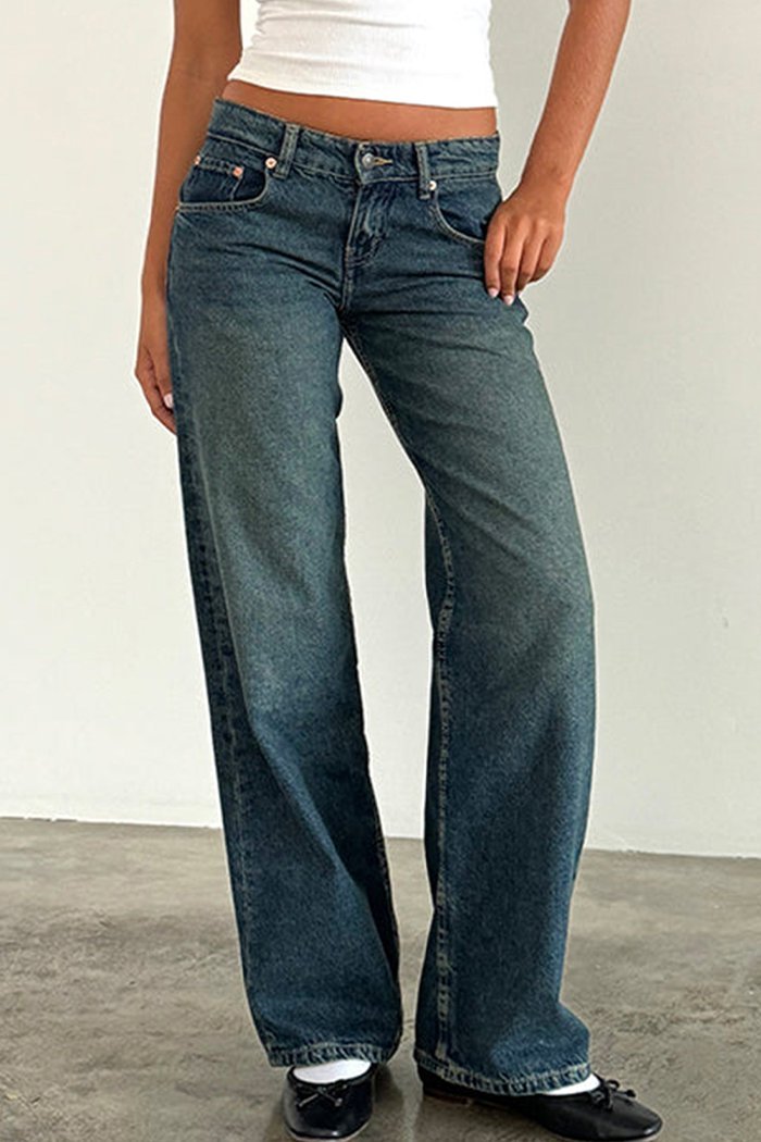 Women's Casual Multicolor Straight Jeans